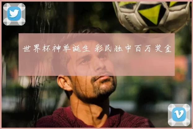 世界杯神单诞生 彩民独中百万奖金