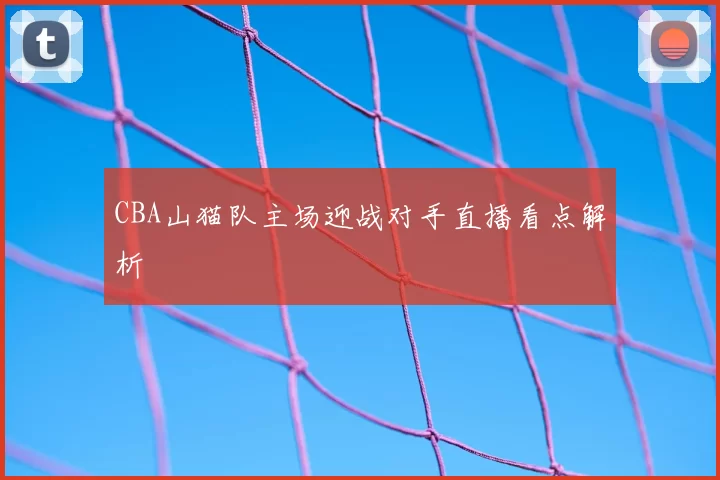 CBA山猫队主场迎战对手直播看点解析